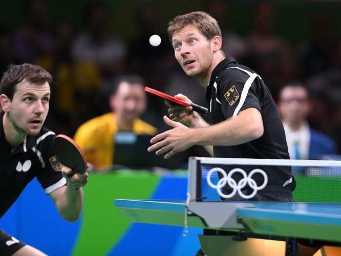 Auch im anschließenden Doppel hatten Boll und Steger... (©Flickr/ITTFWorld)