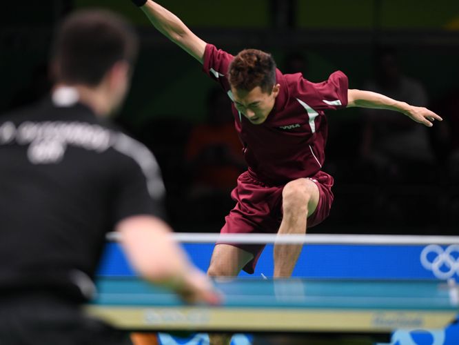 Der Katari Li Ping zeigte gegen den Europameister Tischtennis auf höchstem Niveau und leistete großen Widerstand. (©Flickr/ITTFWorld)