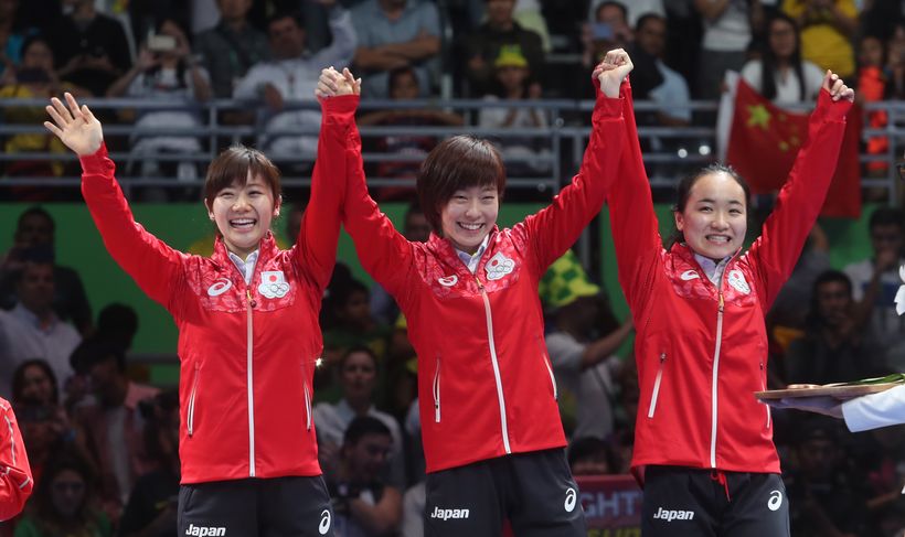 Anerkennung für die Leistung von Ai Fukuhara, Kasumi Ishikawa und Mima Ito gab es von den Rängen. (Flickr/ITTFWorld)