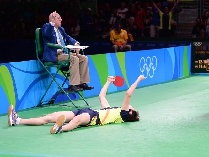 ...die am Ende nicht ausreichen sollten. Südkorea damit mit 1:0 vorne. (©Flickr/ITTFWorld)