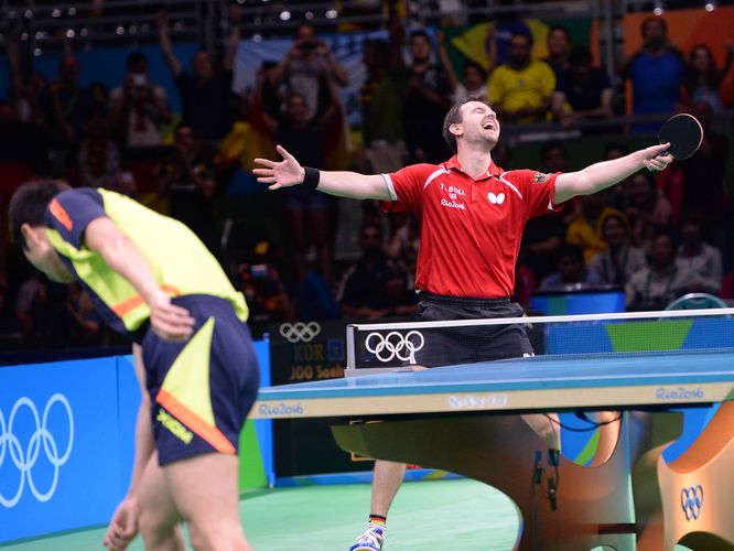 ...und machte nach drei Sätzen den deutschen Erfolg perfekt. (©Flickr/ITTFWorld)