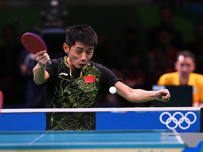 ...als auch Zhang Jike zeigten Bälle auf Weltklasse-Niveau. (©Flickr/ITTFWorld)