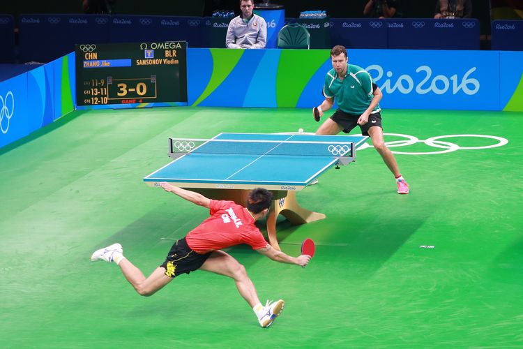 Im zweiten Halbfinale standen sich Vladimir Samsonov und Zhang Jike gegenüber... (©Flickr/ITTFWorld)