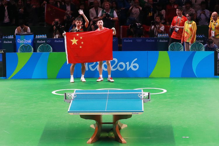 Danach folgte der Höhepunkt des Tages: das Finale im Herren-Einzel zwischen Zhang Jike und Ma Long. (©Flickr/ITTFWorld)