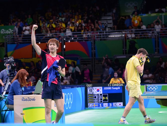 Südkorea zog durch einen Erfolg gegen Schweden nach. (©Flickr/ITTFWorld)
