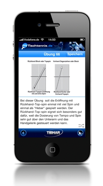 TT-Training-App: Ziel und Sinn jeder Trainingsübung werden kurz erklärt, dazu gibt es anschauliche Grafiken.