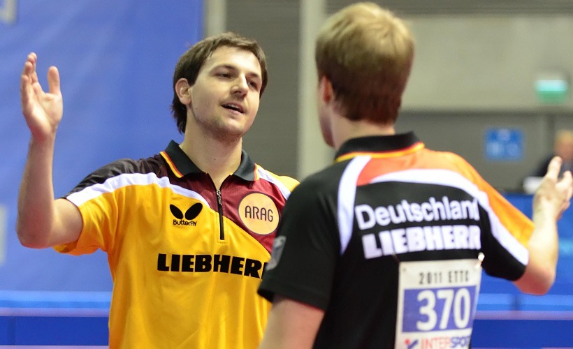 Timo Boll bezwang Patrick Baum mit 4:1. Steger und Ovtcharov flogen überraschend im Viertelfinale raus. (@ Schillings)