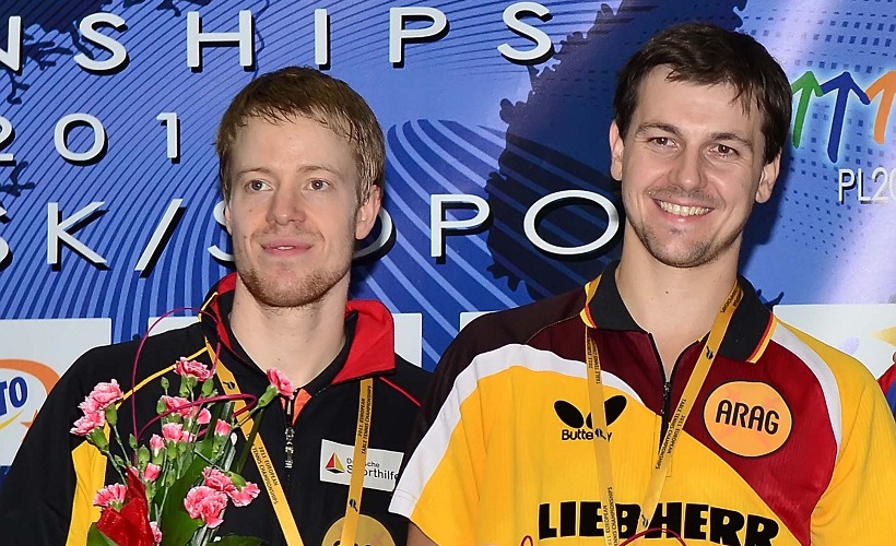 Mit diesem Sieg gewann Timo Boll seinen fünften Titel im Einzel und die insgesamt 15. EM-Goldmedaille. Silber ging an Patrick Baum, Bronze an Bojan Tokic (SVN) und Aleksandar Karakasevic (SRB). (@ Schillings)