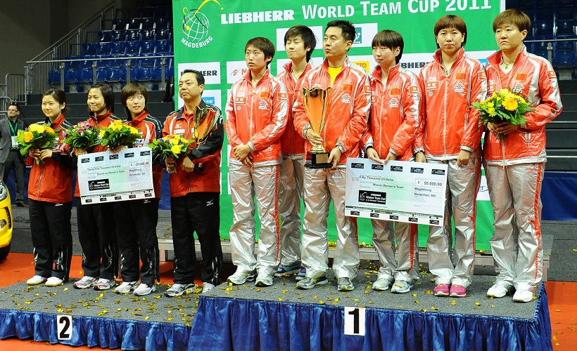 Bei den Damen gewann China alle Partien mit 3:0, auch das Endspiel gegen Japan. (@ Roscher)