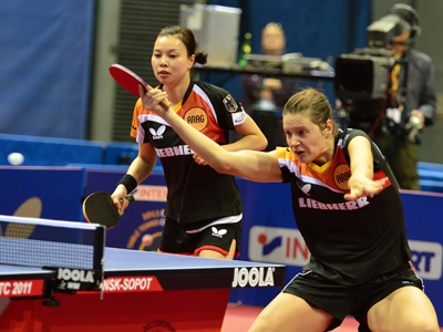 Ivancan/Wu und Silbereisen/Barthel flogen im Viertelfinale raus. Gold holten wieder Oksana Fadeeva/Ruta Paskauskiene (RUS/LTU). (@ Schillings)