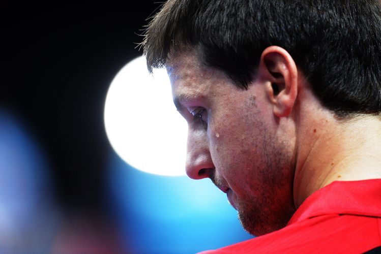 Der Fluch Achtelfinale: Timo Boll sichtlich enttäuscht (©dpa picture alliance)