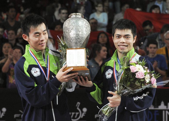 Der Titel im Herrendoppel geht derweil nicht an China. Chen Chien-An und Chuang Chih-Yuan holen sich die Goldmedaille (©Stosik)