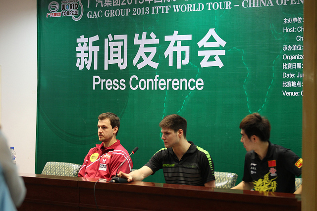 Timo Boll und Dimitrij Ovtcharov verbringen den Sommer in China und bezwingen in der Superliga einige hochkarätige Chinesen (©ITTF)