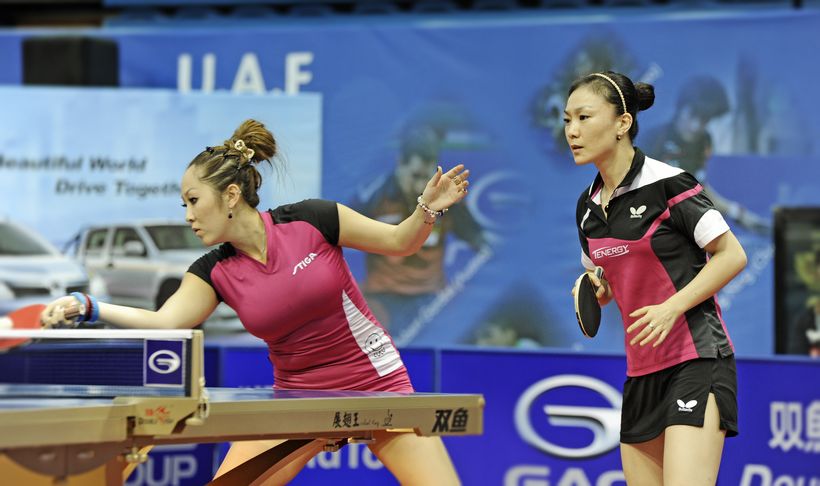 Shan Xiaona und Zhenqi Barthel landeten im Doppel am Ende auf Platz drei. (@ITTF)