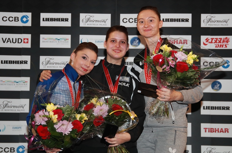 Bei der Siegerehrung waren dann aber alle Tränen wieder getrocknet. (©ITTF)