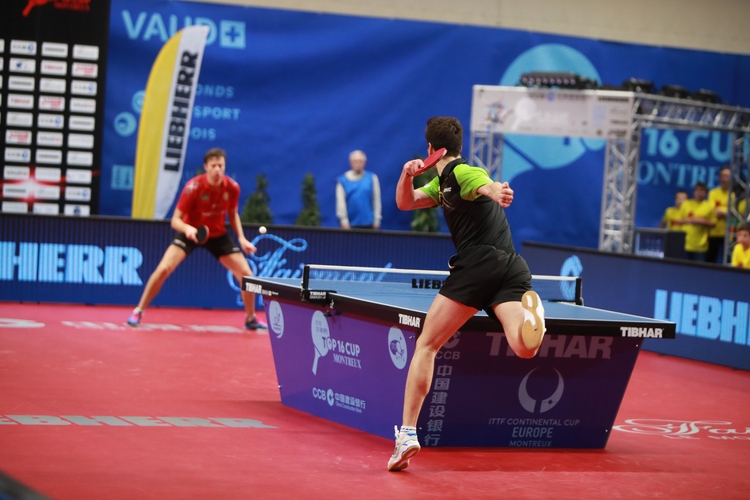 Im Finale trafen die beiden Orenburger Mannschaftskameraden Vladimir Samsonov und Dimitrij Ovtcharov aufeinander. (©ITTF)