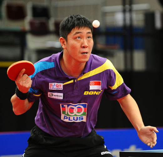 Timo Boll bekam es im Halbfinale mit Gao Ning aus Singapur zu tun (©Roscher)