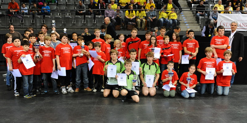 Im Rahmenprogramm konnte man selbst aktiv werden, wie z.B. beim Schul-Team-Cup (©Roscher)