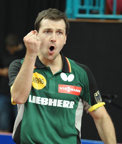 Timo Boll und die deutschen Herren erreichten das Endspiel nach einem Sieg über Kroatien...(©Stosik)