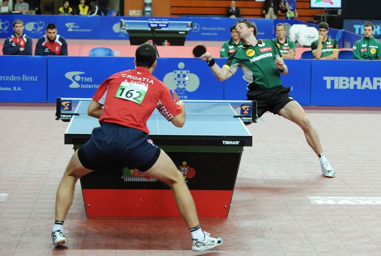 Ein Blick zu den Herren: Im Halbfinale zwischen Deutschland und Kroatien stiegen Steffen Mengel und Andrej Gacina zuerst in die Box (©Stosik)