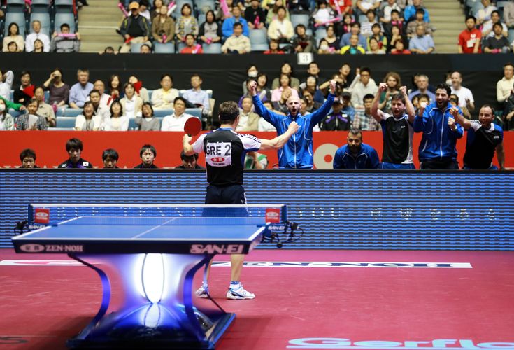 Das eigentliche Highlight folgte aber erst nach der Eröffnungsfeier: Griechenland… (©ITTF/Rémy Gros)