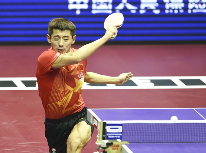 …mit dem Grand Slam-Sieger Zhang Jike zu tun. (©Stosik)