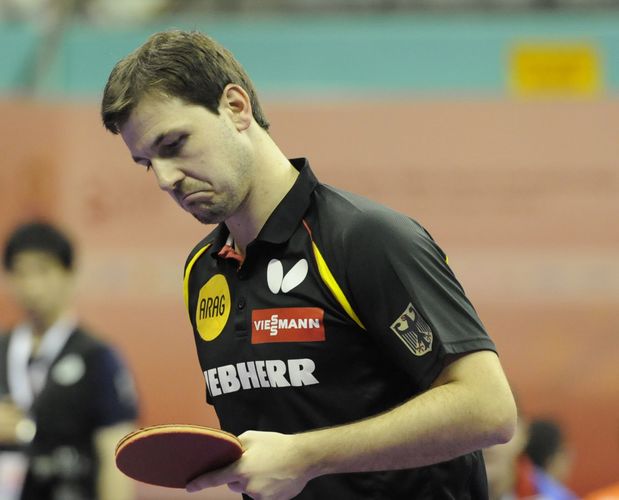 Am zweiten Tag sah die Sache schon anders aus. Ein erkälteter Timo Boll musste sich gegen Frankreich in beiden Einzeln (Emmanuel Lebesson und Simon Gauzy) geschlagen geben, Deutschland unterlag mit 1:3. (©Stosik)