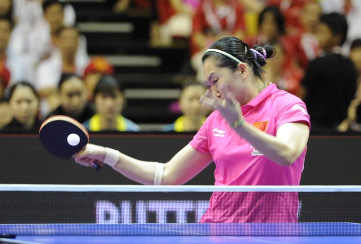 Gegen Olympiasiegerin Li Xiaoxia scheiterte sie in dieser Mission allerdings knapp. (©Stosik)