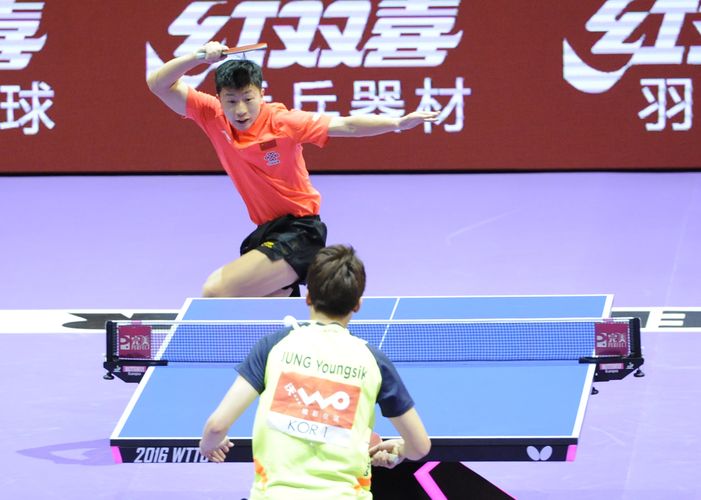 Den dritten Punkt besorgte schließlich Zhang Jike mit einem 3:1-Erfolg gegen Jang Woojin. (©Stosik)