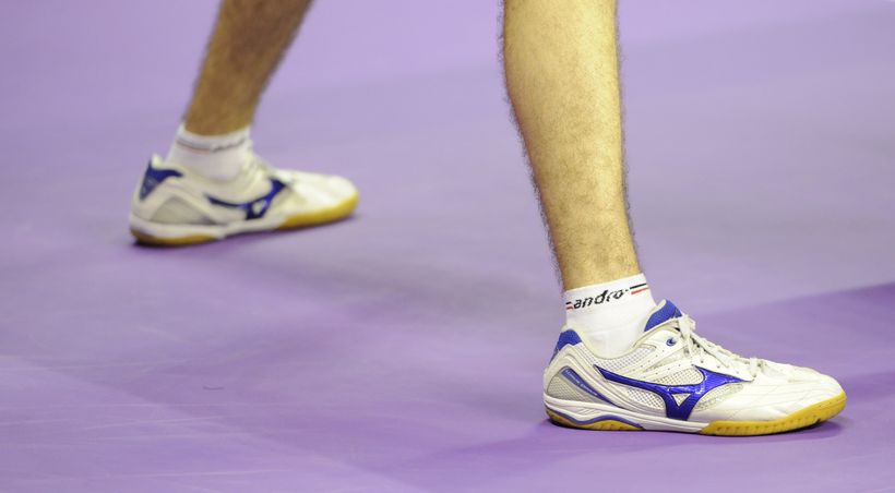 Manche Schuhe sieht man im Profisport auch mehrfach. So tragen zum Beispiel der Pole Jakub Dyjas... (©Stosik)