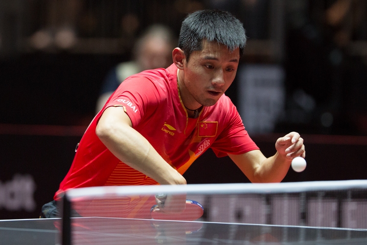 Es ist nicht Ma Long, sondern Zhang Jike, der die weiblichen Herzen höher schlagen lässt (©Fabig)