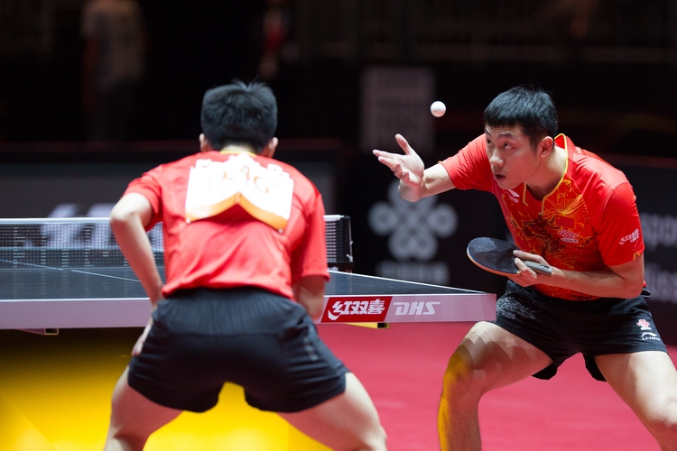  Die Taiwaner zwangen Fan Zhendong und Xu Xin in den siebten Satz (©Fabig)