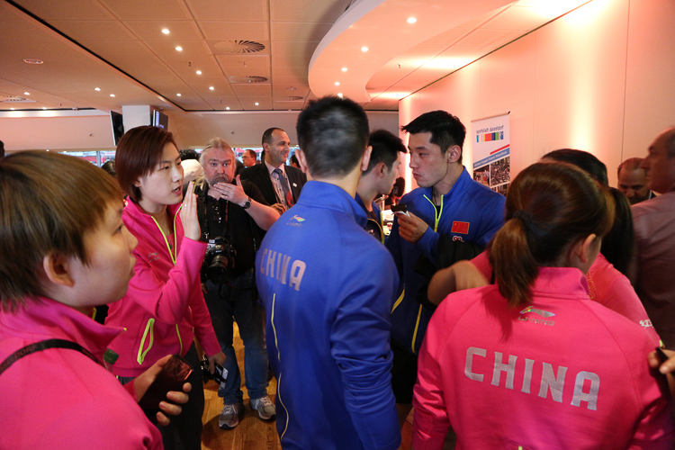 Vor allem die chinesische Nationalmannschaft war im Fokus der Presse! (©Fabig)