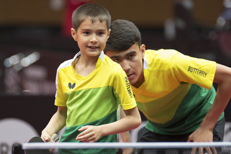 Der jüngste Teilnehmer des Turnierfelds kam aus Turkmenistan: Iljas Allanazarow. (©Schiefer)