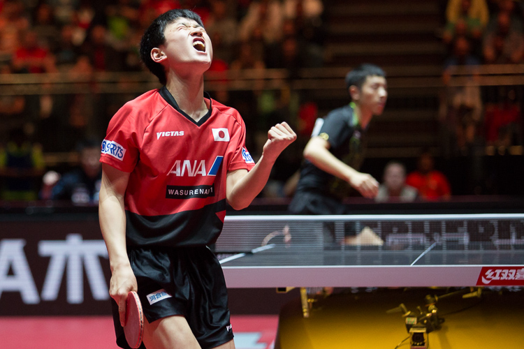 Selbst gegen Xu Xin gab es für den Jungspund viele Punkte zu bejubeln (©Fabig)