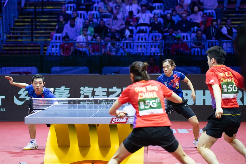 ...und treffen im Finale auf Xu Xin und Liu Shiwen, die sich gegen ihre Landsleute Ding Ning und Fan Zhendong behaupteten. (©Thomas)