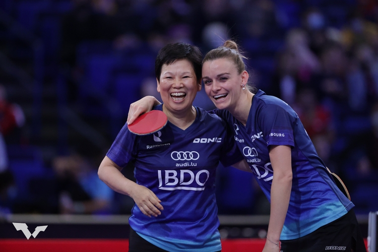 Für Furore sorgten im Damen-Doppel dagegen die Luxemburgerinnen Ni Xia Lian und Sarah de Nutte. (©WTT)