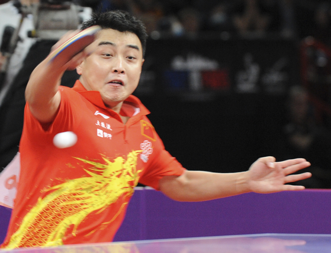 Den Sieg lässt sich Wang aber nicht mehr nehmen. Es kommt erneut zum Finalduell zwischen Zhang Jike und Wang Hao - wie bei der WM 2011 in Rotterdam und bei den Olympischen Spielen von London. (©Stosik)