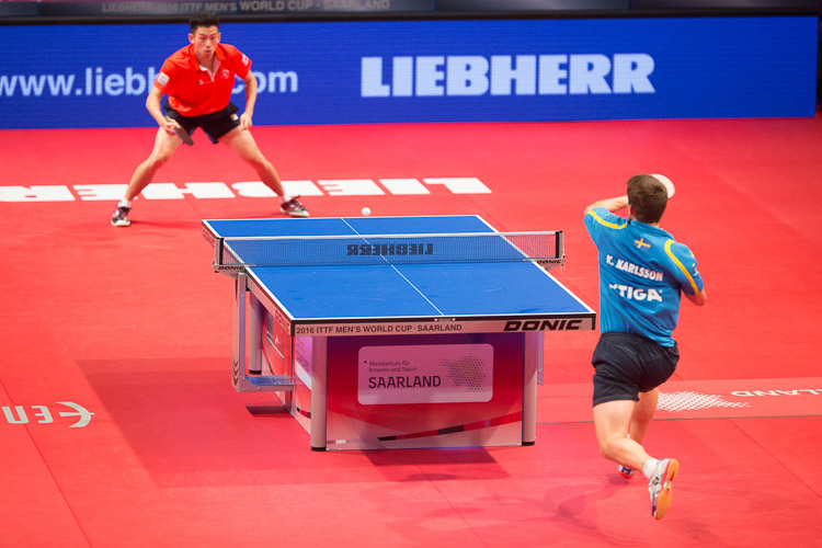 Weiter ging es dann am frühen Nachmittag mit dem Spiel um Platz drei zwischen Kristian Karlsson und Wong Chun Ting. (@Fabig)